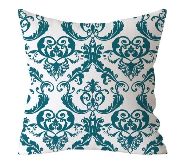 Green Damask Cushion Covers