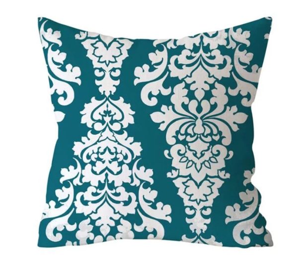 Green Damask Cushion Covers