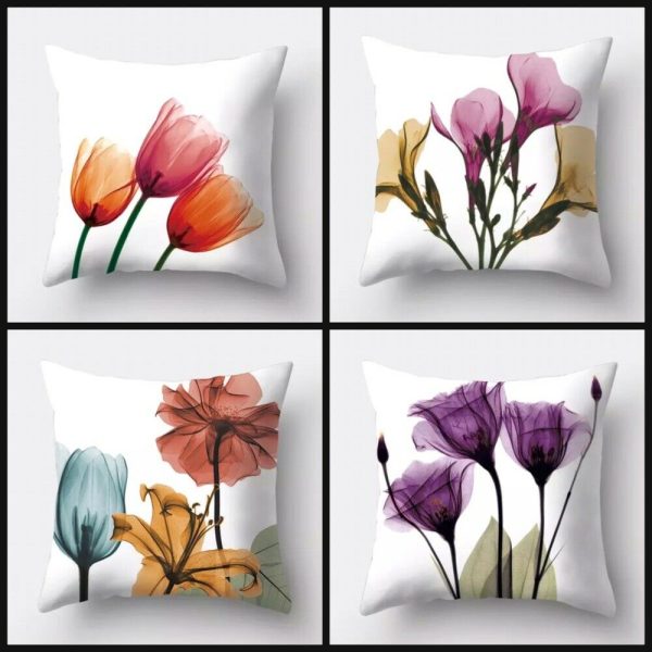 Summer Watercolour Flowers Cushion Covers