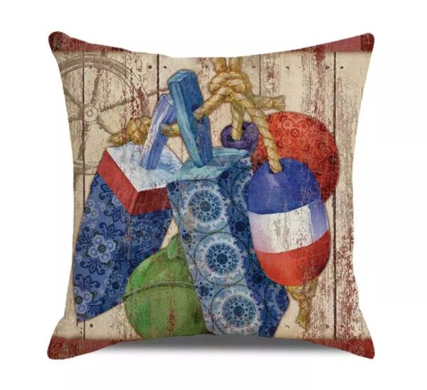 Nautical Anchor & Bouy Colourful Cushion Covers