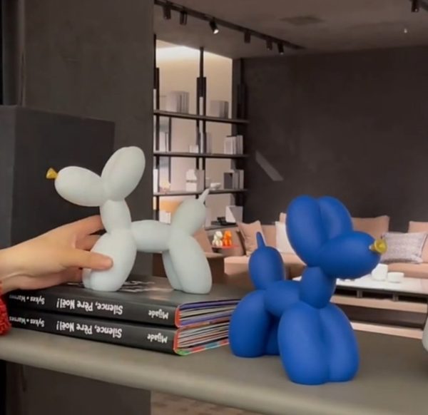 Balloon Dog Sculptures Shelf