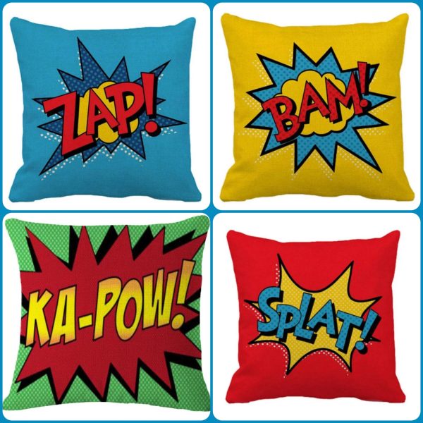 Comic Book Cushion Covers Set B