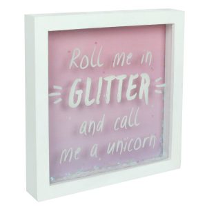 Unicorn Gift Glitter Box Frame