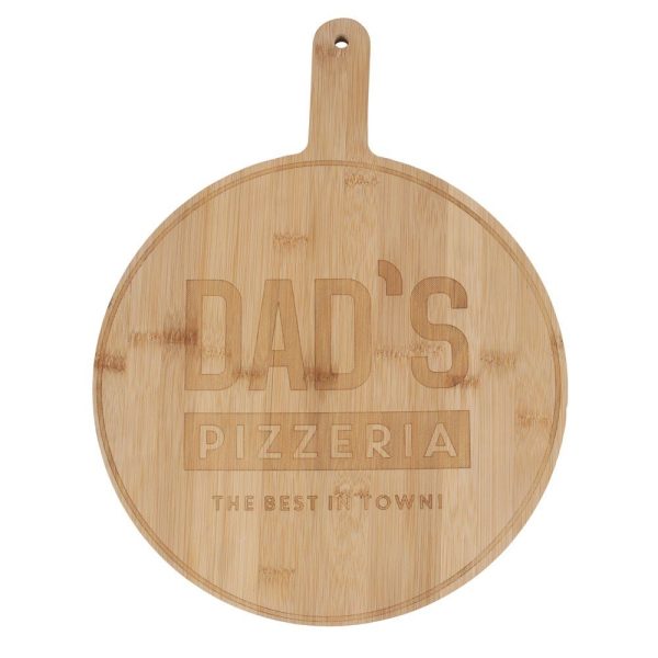 Dad's Pizzeria Wooden Pizza Board with Handle