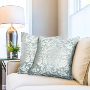 Luxury Jacquard Cushion Covers - Duck Egg Blue