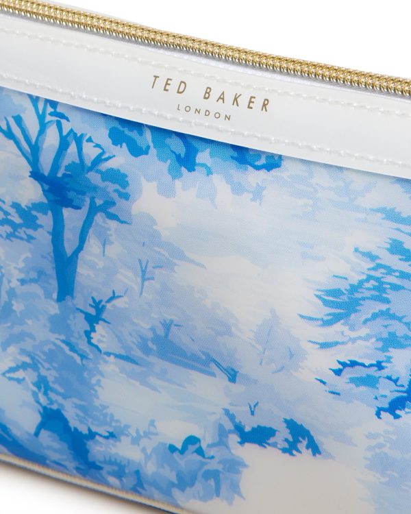 Ted Baker Make Up Bag - Roxxi Blue and White - Image 2