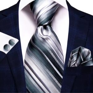 Striped Steel Greg Tie Set